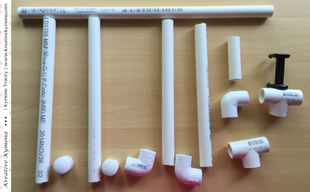 PVC pipes pieces